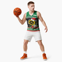 Vanuatu Pig's Tusk Meri Krismas! Basketball Jersey Vanuatuan Sand Drawing Pattern LT9 - Polynesian Pride