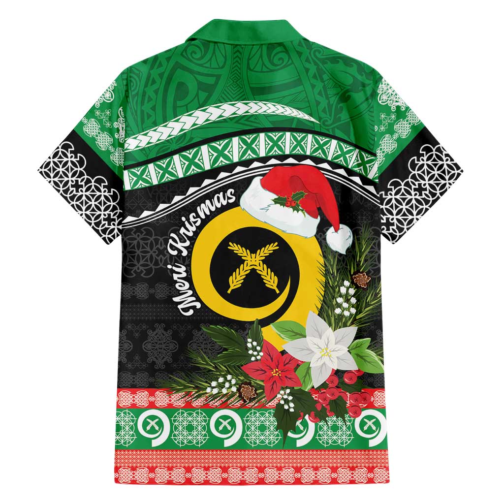 Vanuatu Pig's Tusk Meri Krismas! Family Matching Off Shoulder Maxi Dress and Hawaiian Shirt Vanuatuan Sand Drawing Pattern LT9 - Polynesian Pride