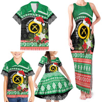 Vanuatu Pig's Tusk Meri Krismas! Family Matching Tank Maxi Dress and Hawaiian Shirt Vanuatuan Sand Drawing Pattern LT9 - Polynesian Pride