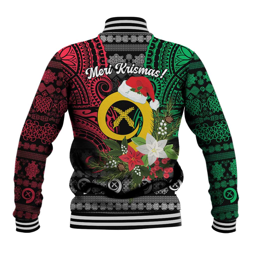 Vanuatu Pig's Tusk Meri Krismas! Baseball Jacket Vanuatuan Ancient Art Spirit - Polynesian Pride