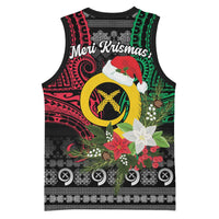 Vanuatu Pig's Tusk Meri Krismas! Basketball Jersey Vanuatuan Ancient Art Spirit LT9 - Polynesian Pride