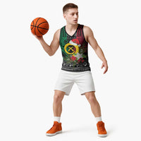 Vanuatu Pig's Tusk Meri Krismas! Basketball Jersey Vanuatuan Ancient Art Spirit LT9 - Polynesian Pride