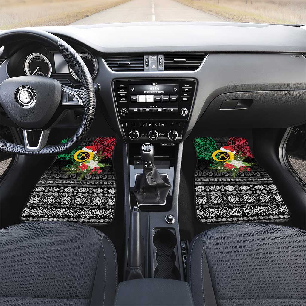 Vanuatu Pig's Tusk Meri Krismas! Car Mats Vanuatuan Ancient Art Spirit - Polynesian Pride