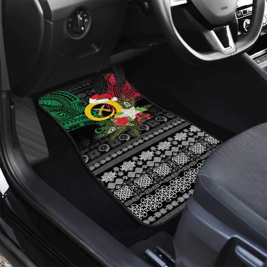Vanuatu Pig's Tusk Meri Krismas! Car Mats Vanuatuan Ancient Art Spirit - Polynesian Pride