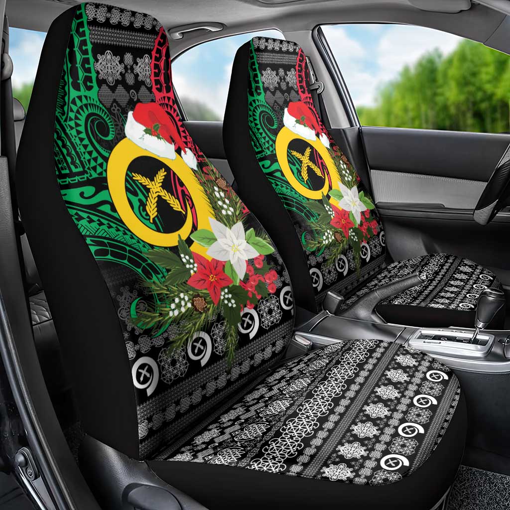 Vanuatu Pig's Tusk Meri Krismas! Car Seat Cover Vanuatuan Ancient Art Spirit LT9 - Polynesian Pride