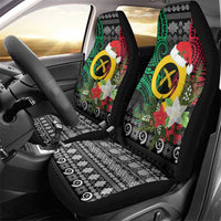 Vanuatu Pig's Tusk Meri Krismas! Car Seat Cover Vanuatuan Ancient Art Spirit LT9 - Polynesian Pride