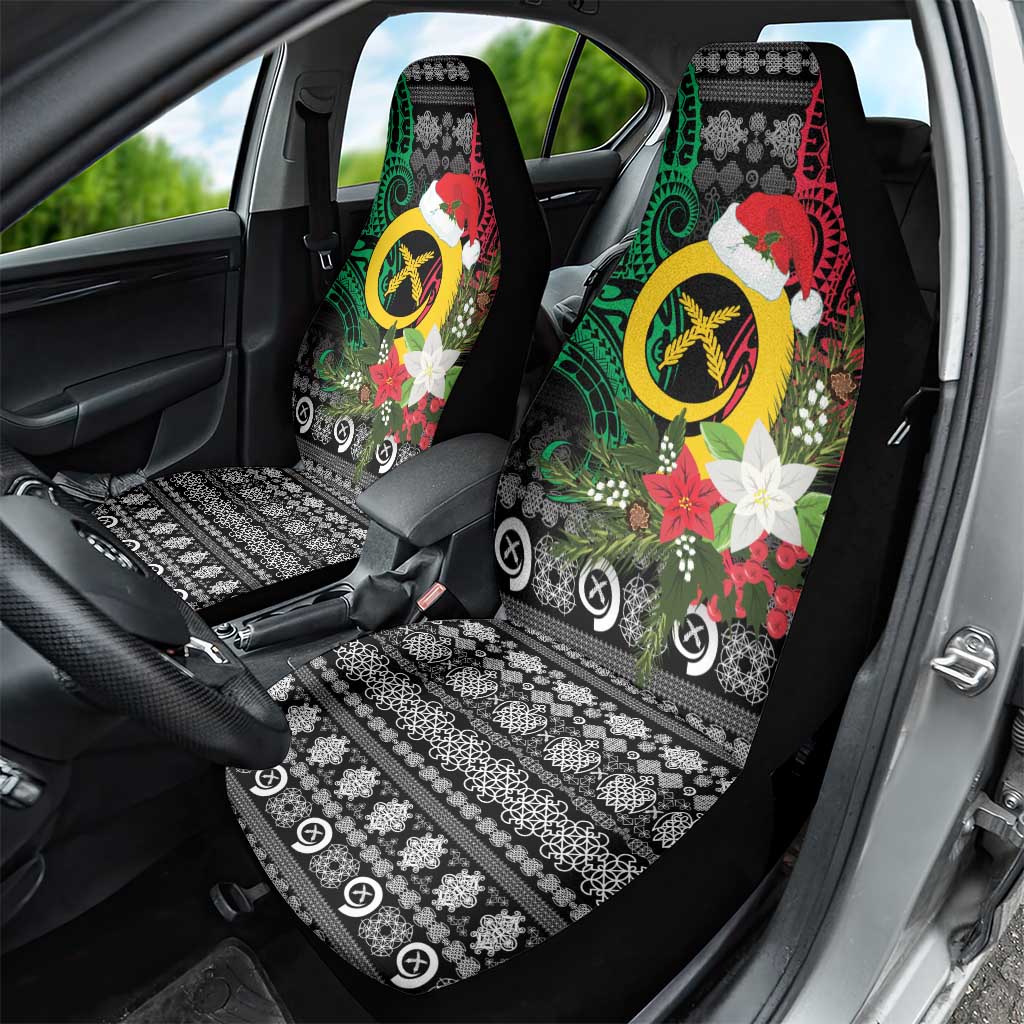 Vanuatu Pig's Tusk Meri Krismas! Car Seat Cover Vanuatuan Ancient Art Spirit LT9 - Polynesian Pride