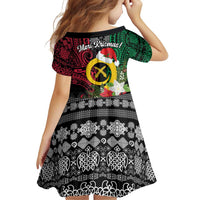 Vanuatu Pig's Tusk Meri Krismas! Family Matching Off Shoulder Short Dress and Hawaiian Shirt Vanuatuan Ancient Art Spirit LT9 - Polynesian Pride