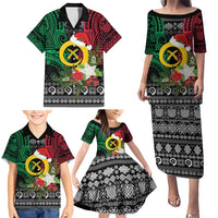 Vanuatu Pig's Tusk Meri Krismas! Family Matching Puletasi and Hawaiian Shirt Vanuatuan Ancient Art Spirit LT9 - Polynesian Pride