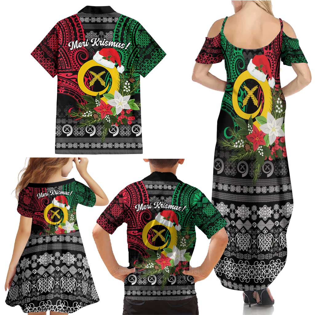 Vanuatu Pig's Tusk Meri Krismas! Family Matching Summer Maxi Dress and Hawaiian Shirt Vanuatuan Ancient Art Spirit LT9 - Polynesian Pride