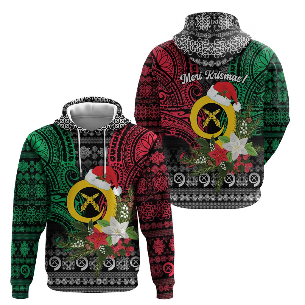 Vanuatu Pig's Tusk Meri Krismas! Hoodie Vanuatuan Ancient Art Spirit LT9 - Polynesian Pride