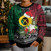 Vanuatu Pig's Tusk Meri Krismas! Kid Ugly Christmas Sweater Vanuatuan Ancient Art Spirit LT9 - Polynesian Pride