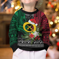Vanuatu Pig's Tusk Meri Krismas! Kid Ugly Christmas Sweater Vanuatuan Ancient Art Spirit LT9 - Polynesian Pride
