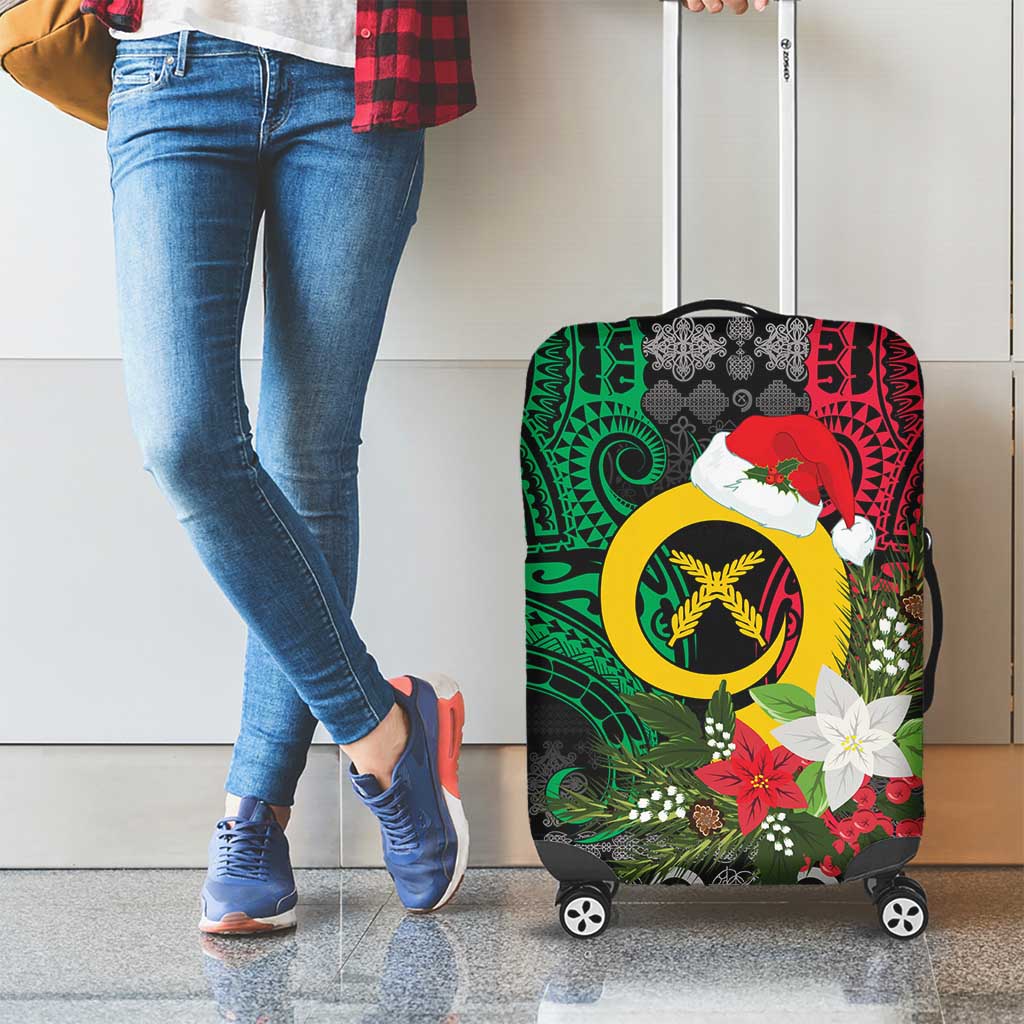 Vanuatu Pig's Tusk Meri Krismas! Luggage Cover Vanuatuan Ancient Art Spirit LT9 - Polynesian Pride