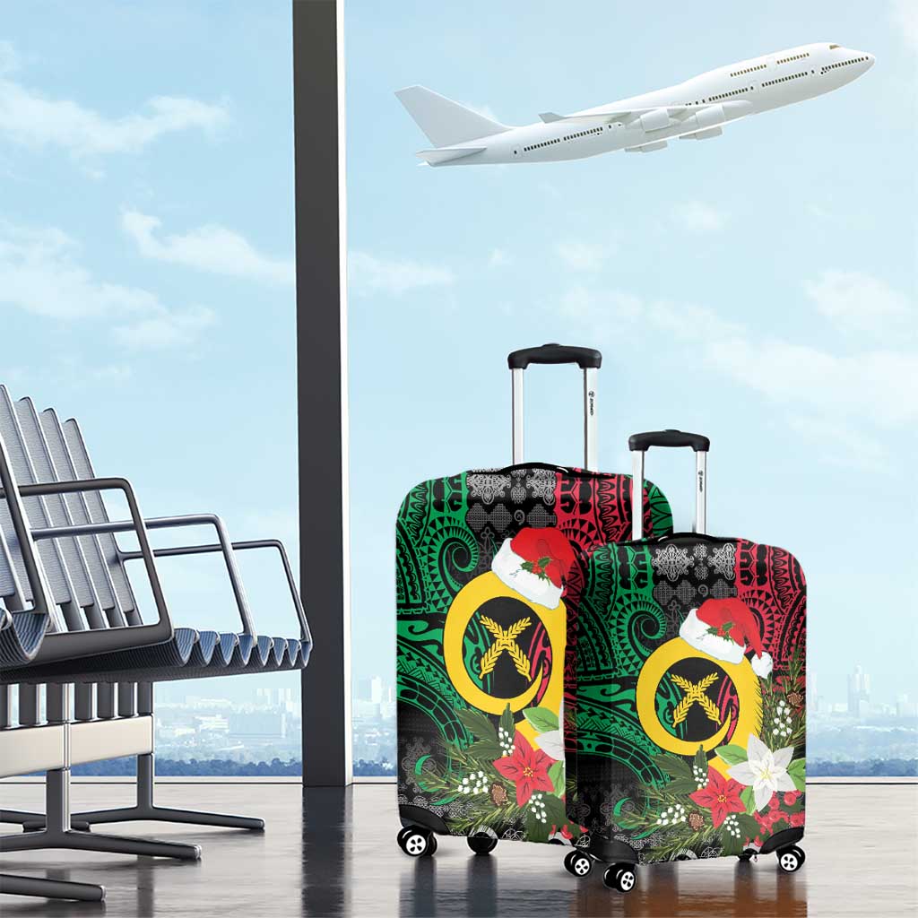 Vanuatu Pig's Tusk Meri Krismas! Luggage Cover Vanuatuan Ancient Art Spirit LT9 - Polynesian Pride