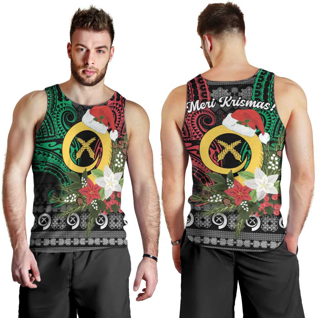 Vanuatu Pig's Tusk Meri Krismas! Men Tank Top Vanuatuan Ancient Art Spirit LT9 - Polynesian Pride