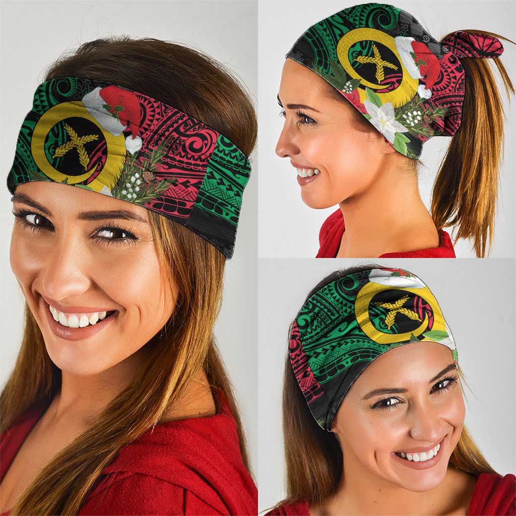 Vanuatu Pig's Tusk Meri Krismas! Neck Gaiter Vanuatuan Ancient Art Spirit - Polynesian Pride