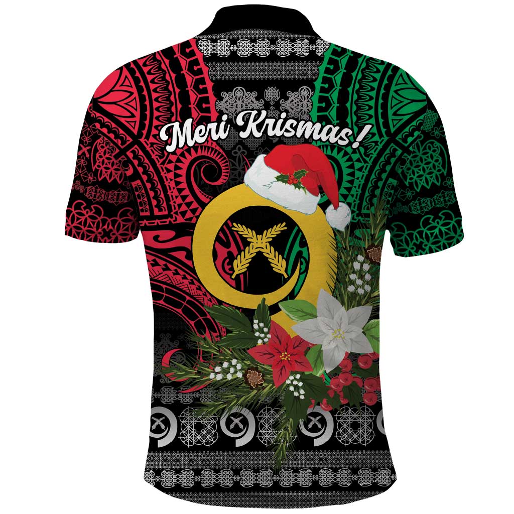 Vanuatu Pig's Tusk Meri Krismas! Polo Shirt Vanuatuan Ancient Art Spirit LT9 - Polynesian Pride