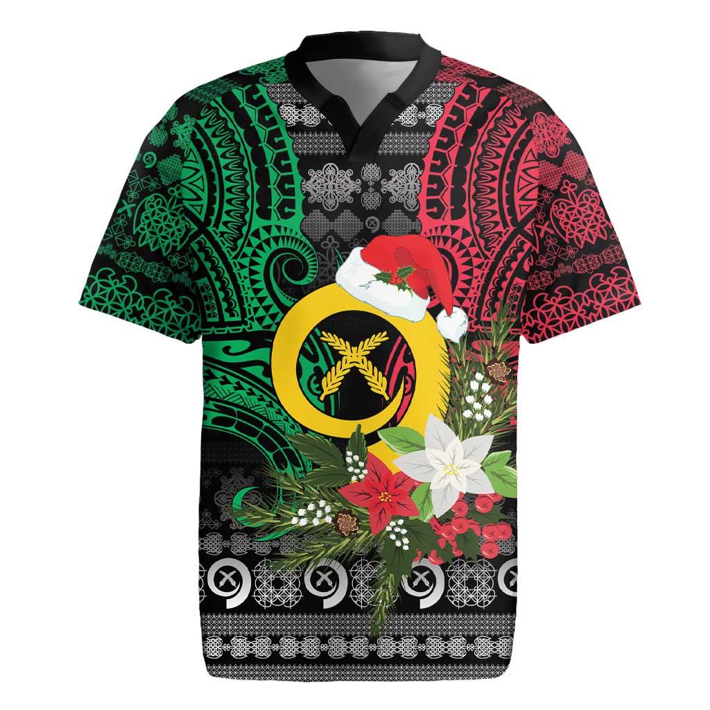 Vanuatu Pig's Tusk Meri Krismas! Rugby Jersey Vanuatuan Ancient Art Spirit - Polynesian Pride