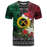 Vanuatu Pig's Tusk Meri Krismas! T Shirt Vanuatuan Ancient Art Spirit LT9 Black - Polynesian Pride