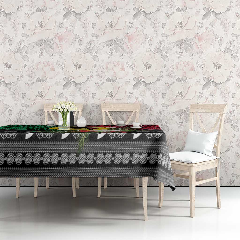 Vanuatu Pig's Tusk Meri Krismas! Tablecloth Vanuatuan Ancient Art Spirit - Polynesian Pride