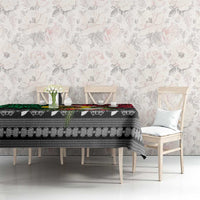 Vanuatu Pig's Tusk Meri Krismas! Tablecloth Vanuatuan Ancient Art Spirit - Polynesian Pride
