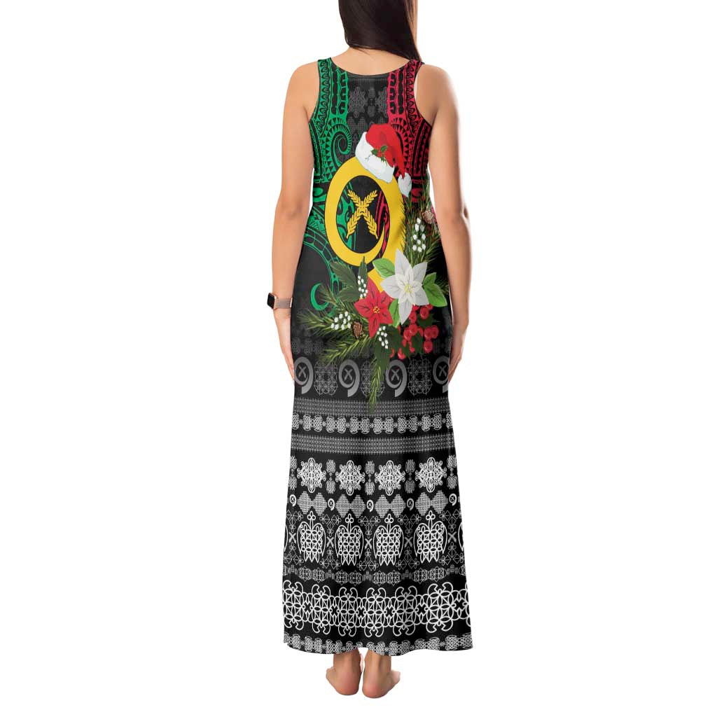 Vanuatu Pig's Tusk Meri Krismas! Tank Maxi Dress Vanuatuan Ancient Art Spirit LT9 - Polynesian Pride