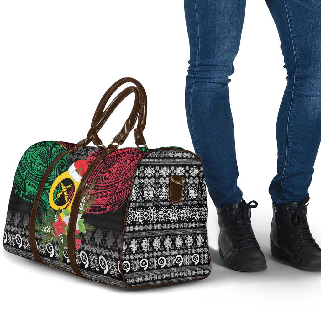 Vanuatu Pig's Tusk Meri Krismas! Travel Bag Vanuatuan Ancient Art Spirit LT9 - Polynesian Pride