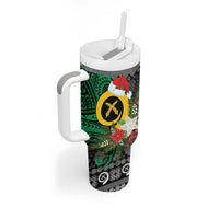 Vanuatu Pig's Tusk Meri Krismas! Tumbler With Handle Vanuatuan Ancient Art Spirit LT9 - Polynesian Pride