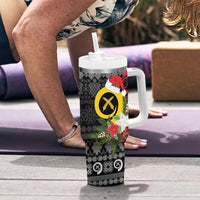 Vanuatu Pig's Tusk Meri Krismas! Tumbler With Handle Vanuatuan Ancient Art Spirit LT9 - Polynesian Pride