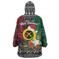 Vanuatu Pig's Tusk Meri Krismas! Wearable Blanket Hoodie Vanuatuan Ancient Art Spirit LT9 - Polynesian Pride
