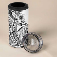 Ia Orana Tahiti Personalised 4 in 1 Can Cooler Tumbler French Polynesia Hook Tattoo Special White Color LT9 - Polynesian Pride
