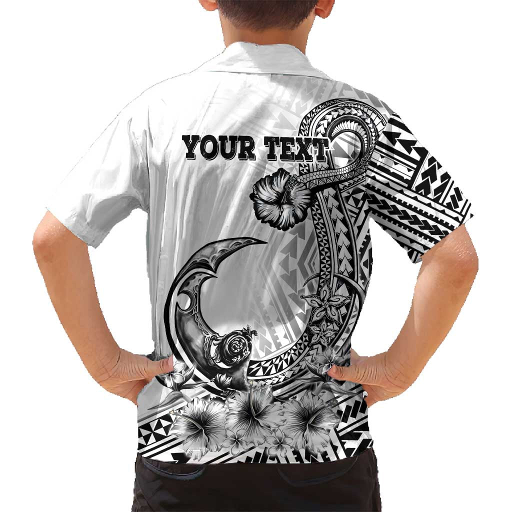 Ia Orana Tahiti Personalised Family Matching Summer Maxi Dress and Hawaiian Shirt French Polynesia Hook Tattoo Special White Color LT9 - Polynesian Pride