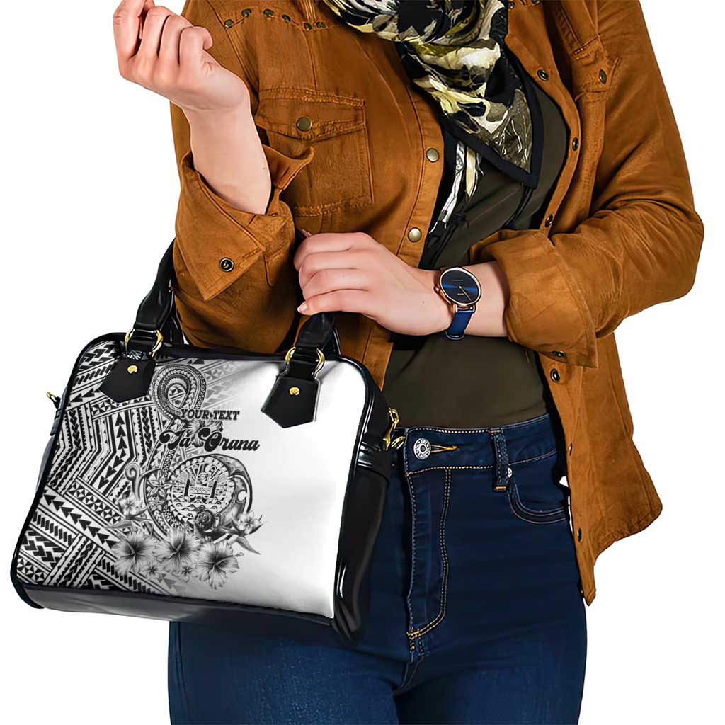 Ia Orana Tahiti Personalised Shoulder Handbag French Polynesia Hook Tattoo Special White Color LT9