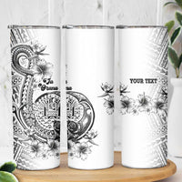 Ia Orana Tahiti Personalised Skinny Tumbler French Polynesia Hook Tattoo Special White Color LT9 - Polynesian Pride