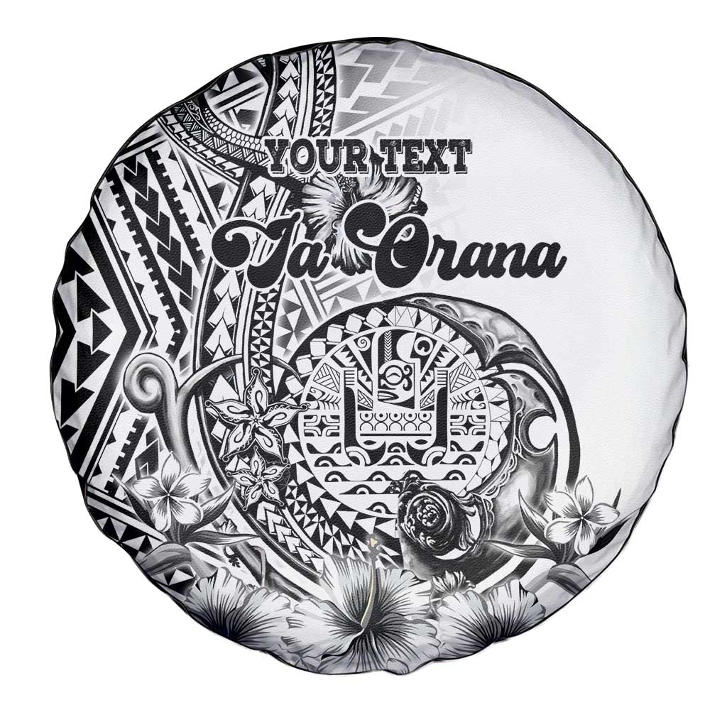 Ia Orana Tahiti Personalised Spare Tire Cover French Polynesia Hook Tattoo Special White Color LT9 - Polynesian Pride