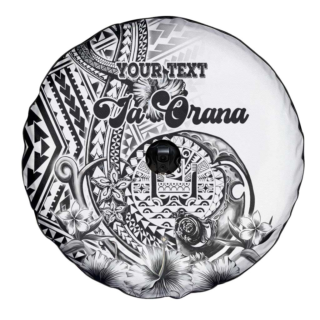 Ia Orana Tahiti Personalised Spare Tire Cover French Polynesia Hook Tattoo Special White Color LT9 - Polynesian Pride