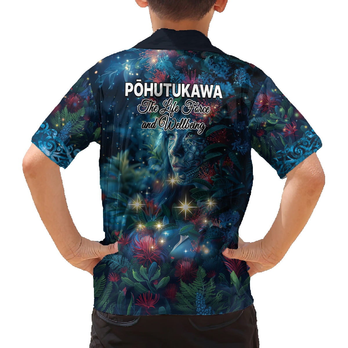New Zealand Matariki Pohutukawa Family Matching Long Sleeve Bodycon Dress and Hawaiian Shirt Te Mauri te Ora LT9 - Polynesian Pride