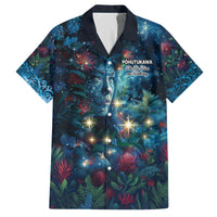 New Zealand Matariki Pohutukawa Family Matching Tank Maxi Dress and Hawaiian Shirt Te Mauri te Ora LT9 Dad's Shirt - Short Sleeve Art - Polynesian Pride