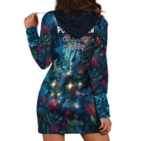 New Zealand Matariki Pohutukawa Hoodie Dress Te Mauri te Ora LT9 - Polynesian Pride