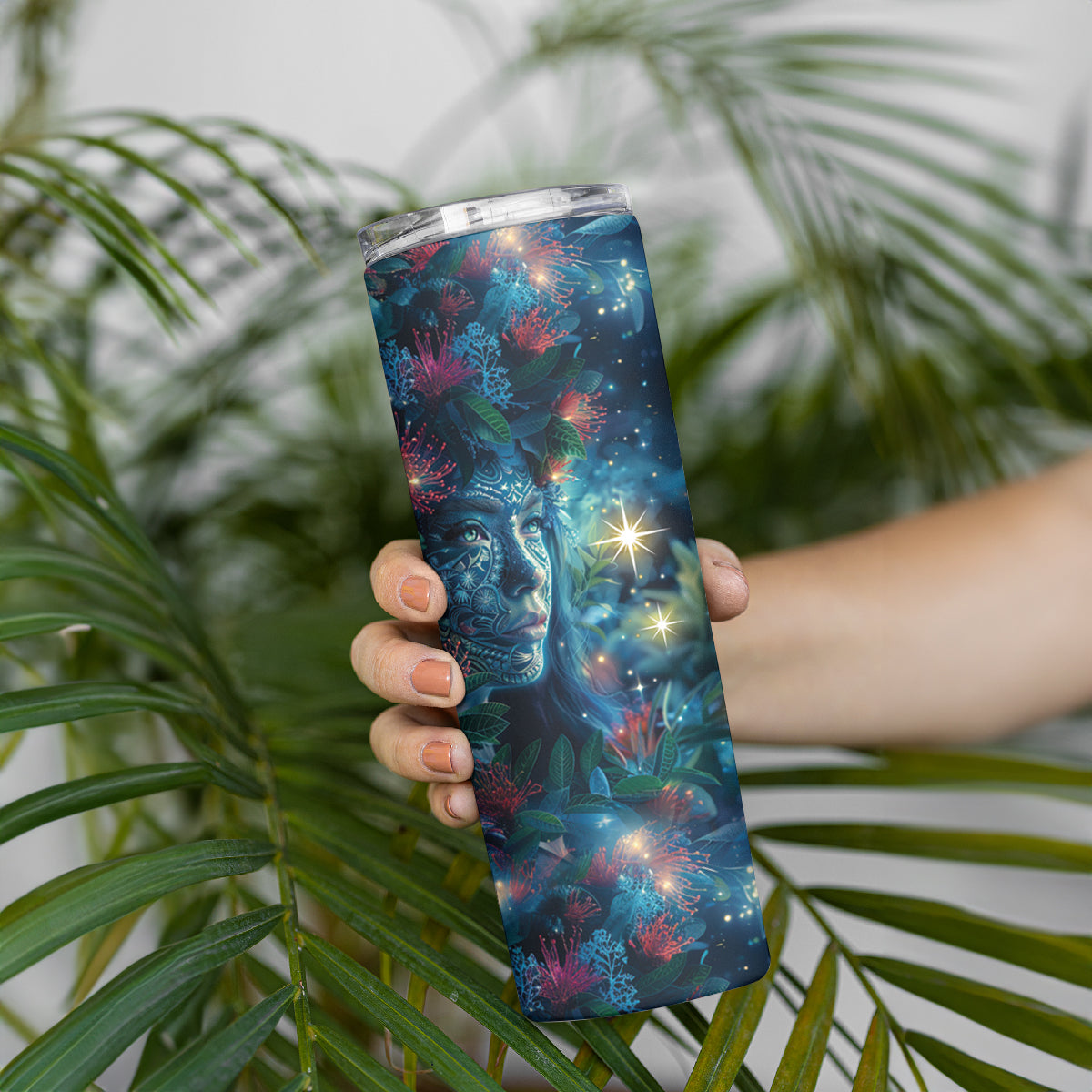 New Zealand Matariki Pohutukawa Skinny Tumbler Te Mauri te Ora LT9 - Polynesian Pride