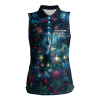 New Zealand Matariki Pohutukawa Women Sleeveless Polo Shirt Te Mauri te Ora LT9 Female Art - Polynesian Pride