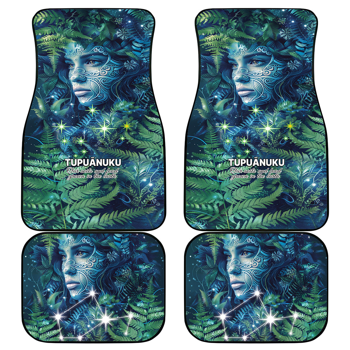 New Zealand Matariki Tupuanuku Car Mats Te W o te Hauhake LT9 - Polynesian Pride