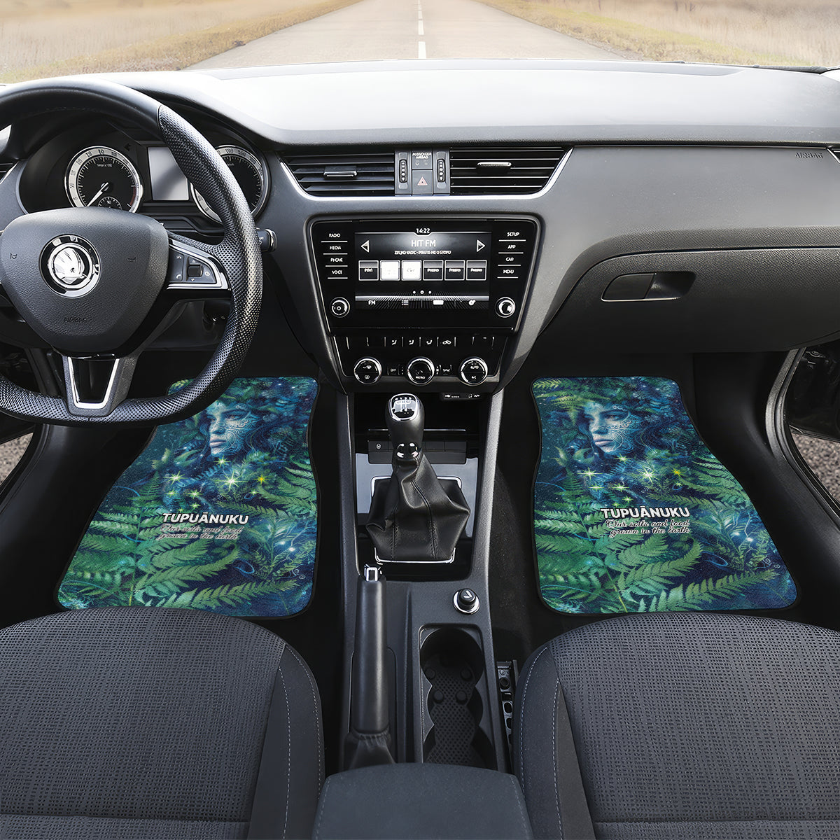New Zealand Matariki Tupuanuku Car Mats Te W o te Hauhake LT9 Set 2pcs - Front Art - Polynesian Pride