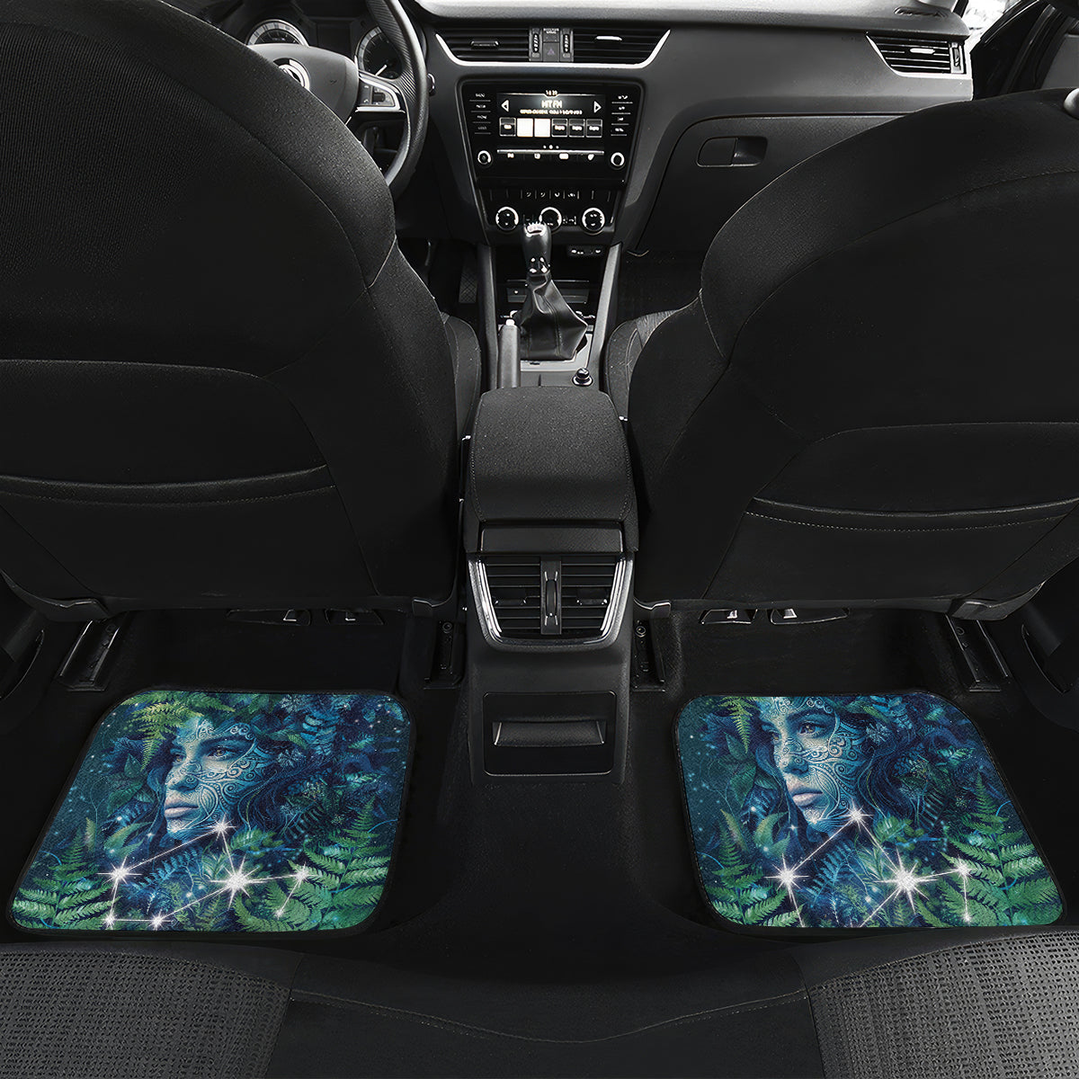 New Zealand Matariki Tupuanuku Car Mats Te W o te Hauhake LT9 Set 2pcs - Back Art - Polynesian Pride