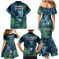 New Zealand Matariki Tupuanuku Family Matching Mermaid Dress and Hawaiian Shirt Te W o te Hauhake LT9 - Polynesian Pride