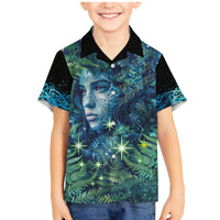 New Zealand Matariki Tupuanuku Family Matching Mermaid Dress and Hawaiian Shirt Te W o te Hauhake LT9 Son's Shirt Art - Polynesian Pride