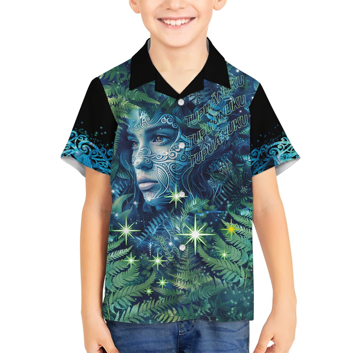 New Zealand Matariki Tupuanuku Family Matching Off Shoulder Maxi Dress and Hawaiian Shirt Te W o te Hauhake LT9 Son's Shirt Art - Polynesian Pride