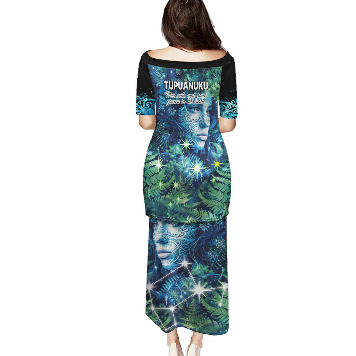New Zealand Matariki Tupuanuku Family Matching Puletasi and Hawaiian Shirt Te W o te Hauhake LT9 - Polynesian Pride