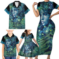 New Zealand Matariki Tupuanuku Family Matching Short Sleeve Bodycon Dress and Hawaiian Shirt Te W o te Hauhake LT9 - Polynesian Pride